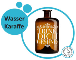Wasser-Tischkaraffe "Trink dich gesund", 1 L